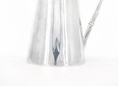 English Art Deco Period Silver Plate Water Jug or Chocolate Pot