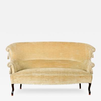 English Art Deco Settee with Tassels