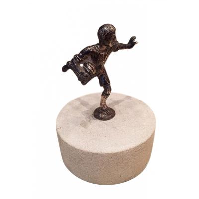 English Art Deco Silver Football Player