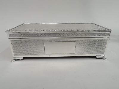 English Art Deco Sterling Silver Box