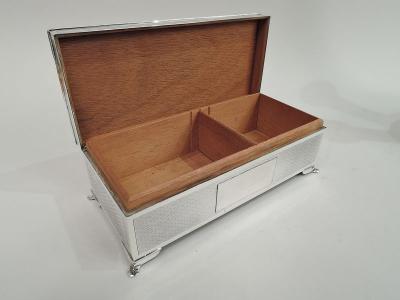 English Art Deco Sterling Silver Box