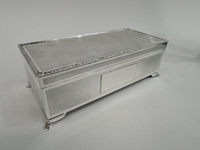 English Art Deco Sterling Silver Box