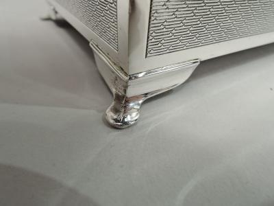 English Art Deco Sterling Silver Box