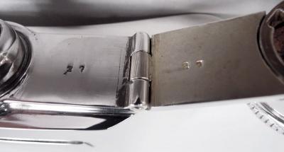 English Art Deco Sterling Silver Flask 1947