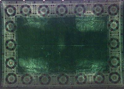 English Arts Crafts Green Table Cover