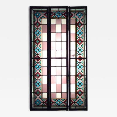 English Arts Crafts Stained Glass Windows