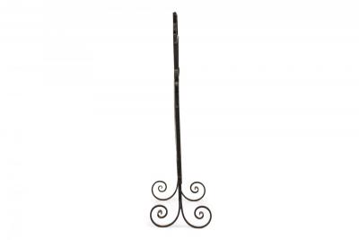 English Arts Crafts Style Wrought Iron and Pressed Copper Fire Screen