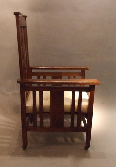 English Arts and Crafts Oak Armchair