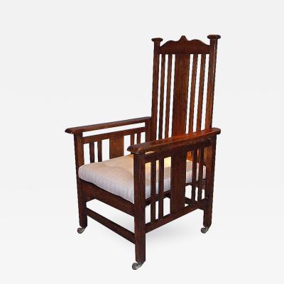 English Arts and Crafts Oak Armchair