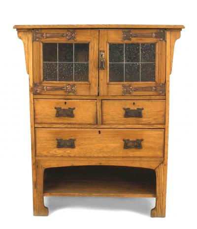 English Arts and Crafts Oak Cupboard