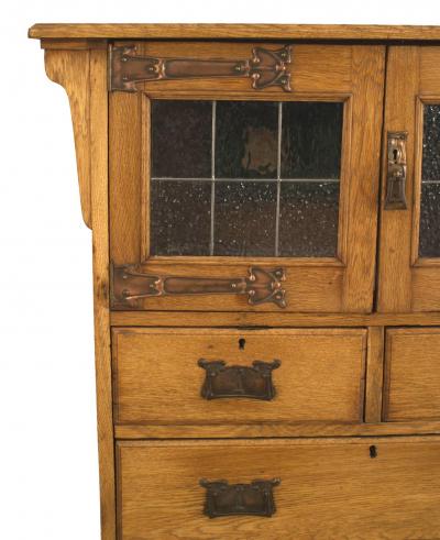 English Arts and Crafts Oak Cupboard