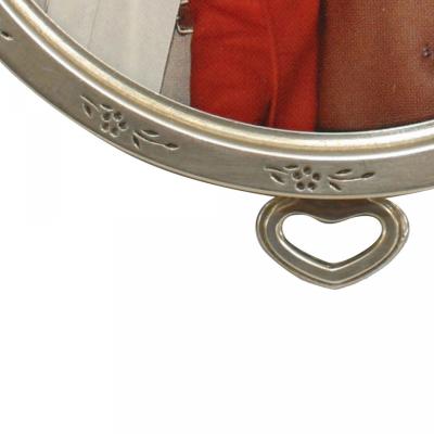 English Arts and Crafts Silver Round Picture Frame