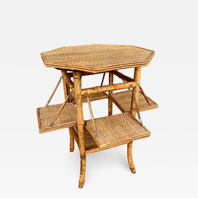 English Bamboo and Rattan Tea Table