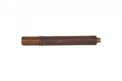 English Brass Leather Hand Held Telescope
