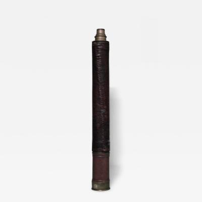 English Brass Leather Hand Held Telescope