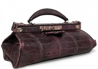 English Brown Crocodile Handbag