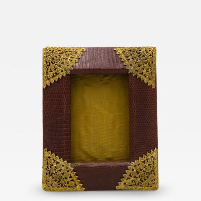 English Brown Crocodile Picture Frame