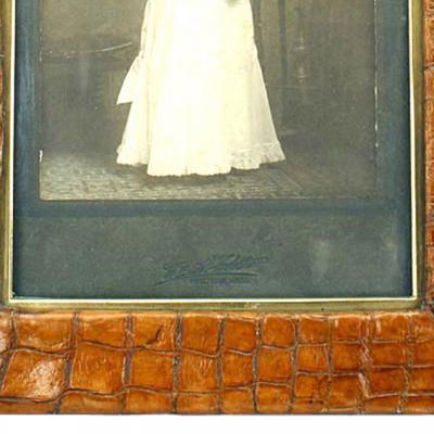 English Brown Crocodile Picture Frame