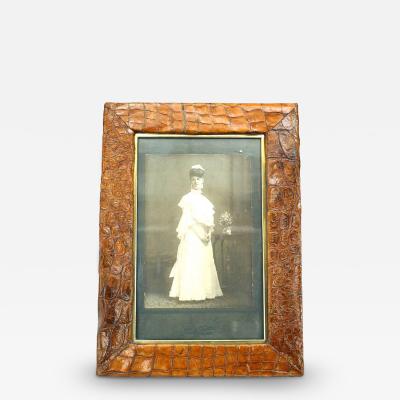 English Brown Crocodile Picture Frame