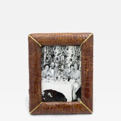 English Brown Crocodile Picture Frame