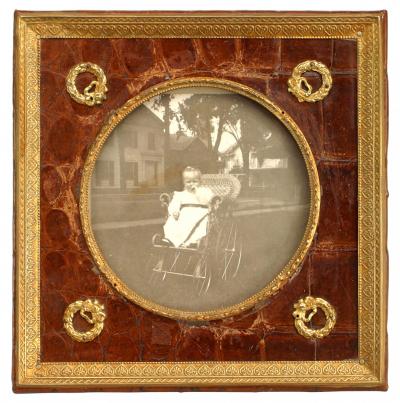 English Brown Crocodile Picture Frame