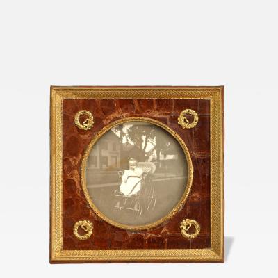 English Brown Crocodile Picture Frame
