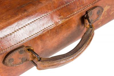 English Brown Leather Valise
