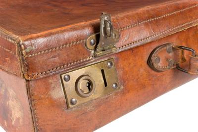 English Brown Leather Valise