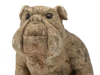 English Bulldog Garden Statue English Mid 20th C 