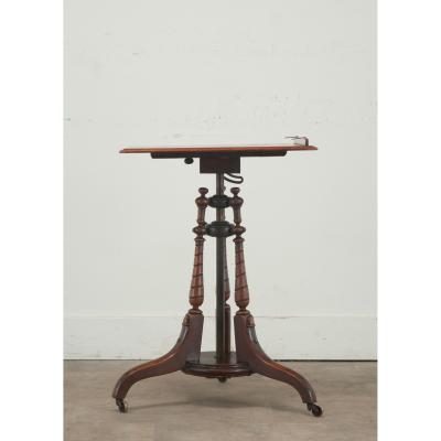 English Burl Walnut Sheet Music Stand