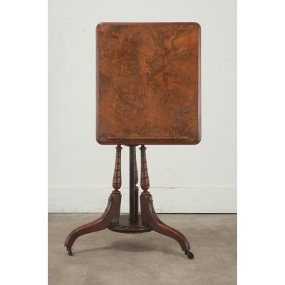 English Burl Walnut Sheet Music Stand