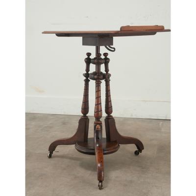 English Burl Walnut Sheet Music Stand