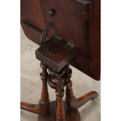 English Burl Walnut Sheet Music Stand