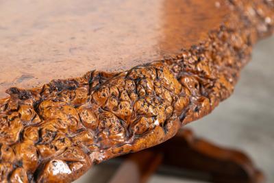 English Burr walnut Oak Coffee Table