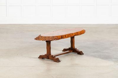 English Burr walnut Oak Coffee Table