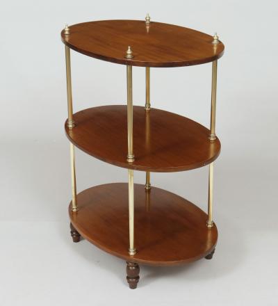 English Campaign Three Tier Stand or Side Table