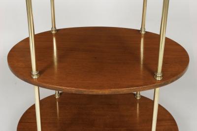 English Campaign Three Tier Stand or Side Table