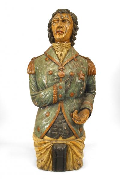 English Carved Figurehead of Lord Nelson