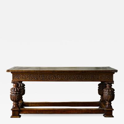 English Carved Oak Table