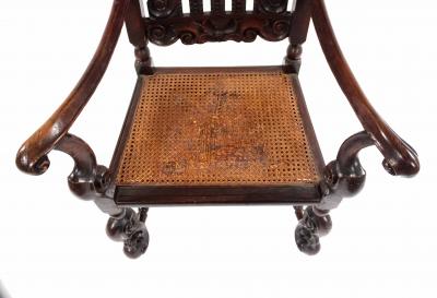 English Charles II Walnut Arm Chair