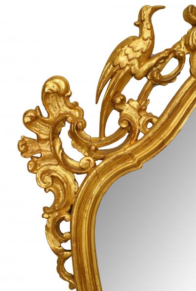 English Chinese Chippendale Gilt Wall Mirror