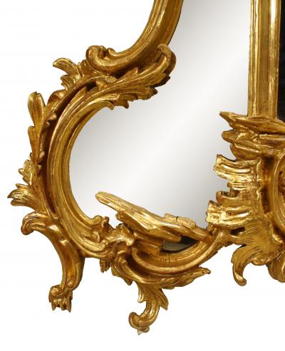 English Chinese Chippendale Gilt Wood Johnson Mirror