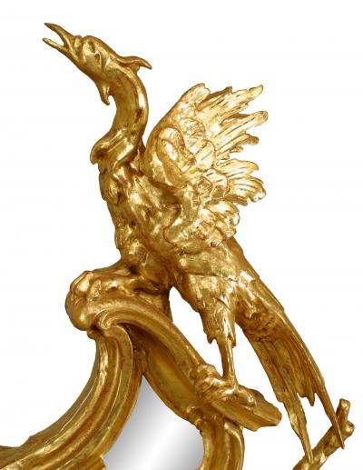 English Chinese Chippendale Gilt Wood Johnson Mirror