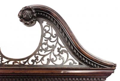 English Chinese Chippendale Mahogany Secretary