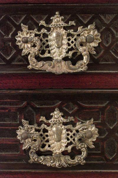 English Chinese Chippendale Mahogany Secretary