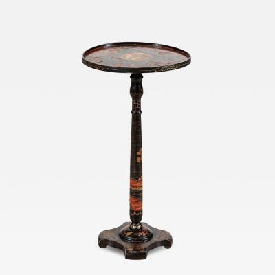 English Chinoiserie Lacquered Side Table