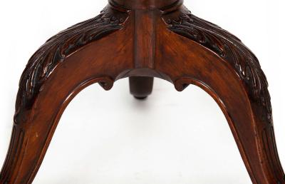 English Chippendale Antique Carved Mahogany Pie Crust Table ca 1760