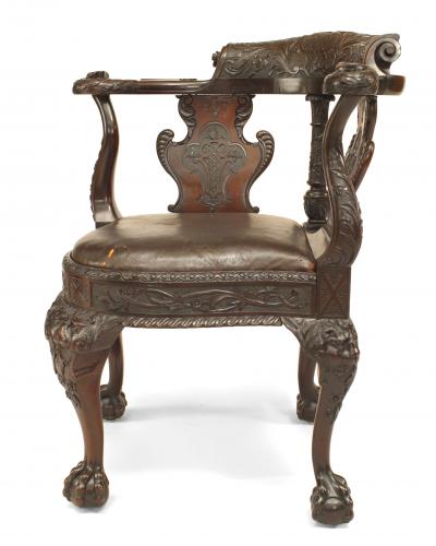 English Chippendale Mahogany Arm Chair