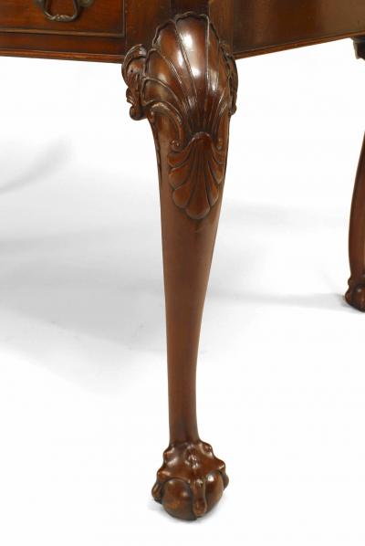 English Chippendale Mahogany Drawer Table