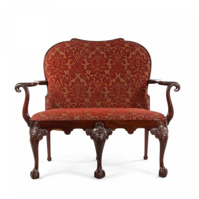 English Chippendale Mahogany Loveseat